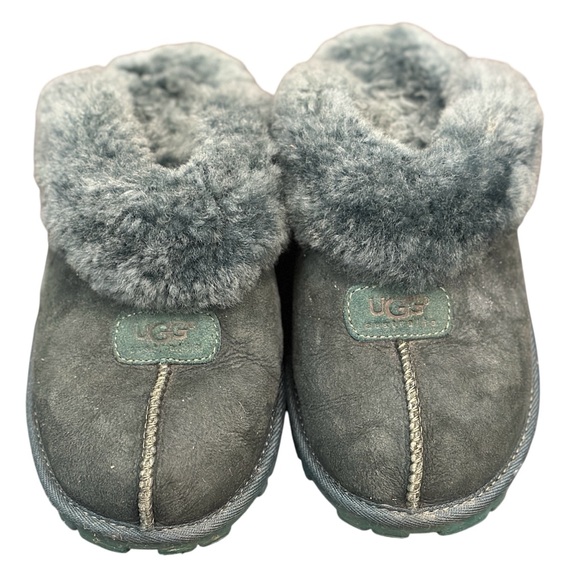UGG Coquette Slipper Shoes Shearling Lined Sheepskin Mule Clog Teal Women’s 7 - Picture 5 of 7
